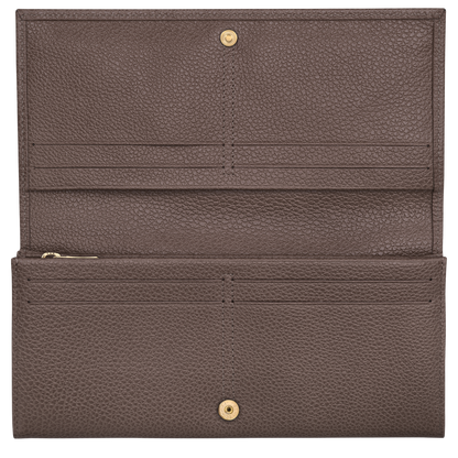 Longchamp Le Foulonné Long continental wallet Taupe