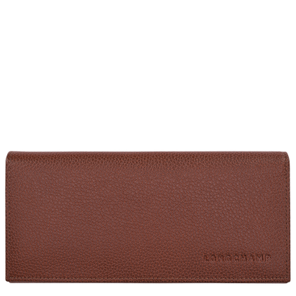 Longchamp Le Foulonné Long continental wallet Coffee