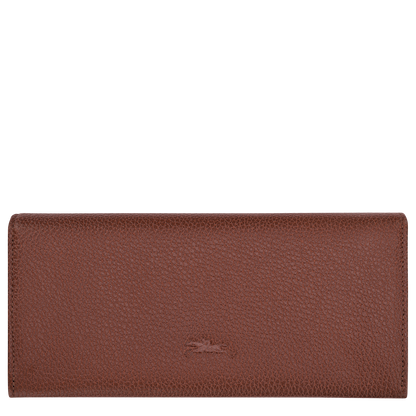 Longchamp Le Foulonné Long continental wallet Coffee