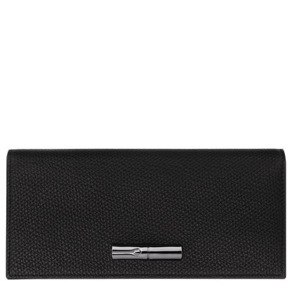 Longchamp Le Roseau Long continental wallet Black