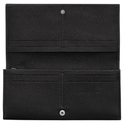 Longchamp Le Roseau Long continental wallet Black