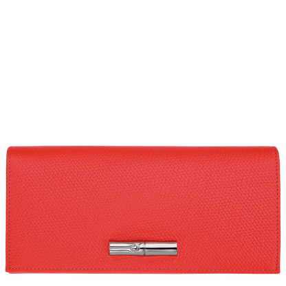 Longchamp Le Roseau Long continental wallet Vermilion