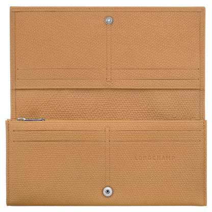 Longchamp Le Roseau Long continental wallet Walnut