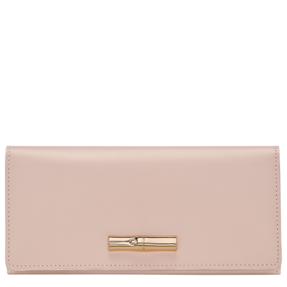 Longchamp Le Roseau Long continental wallet Petal Pink