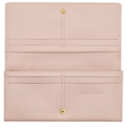 Longchamp Le Roseau Long continental wallet Petal Pink