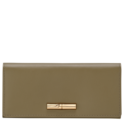 Longchamp Le Roseau Long continental wallet Olive