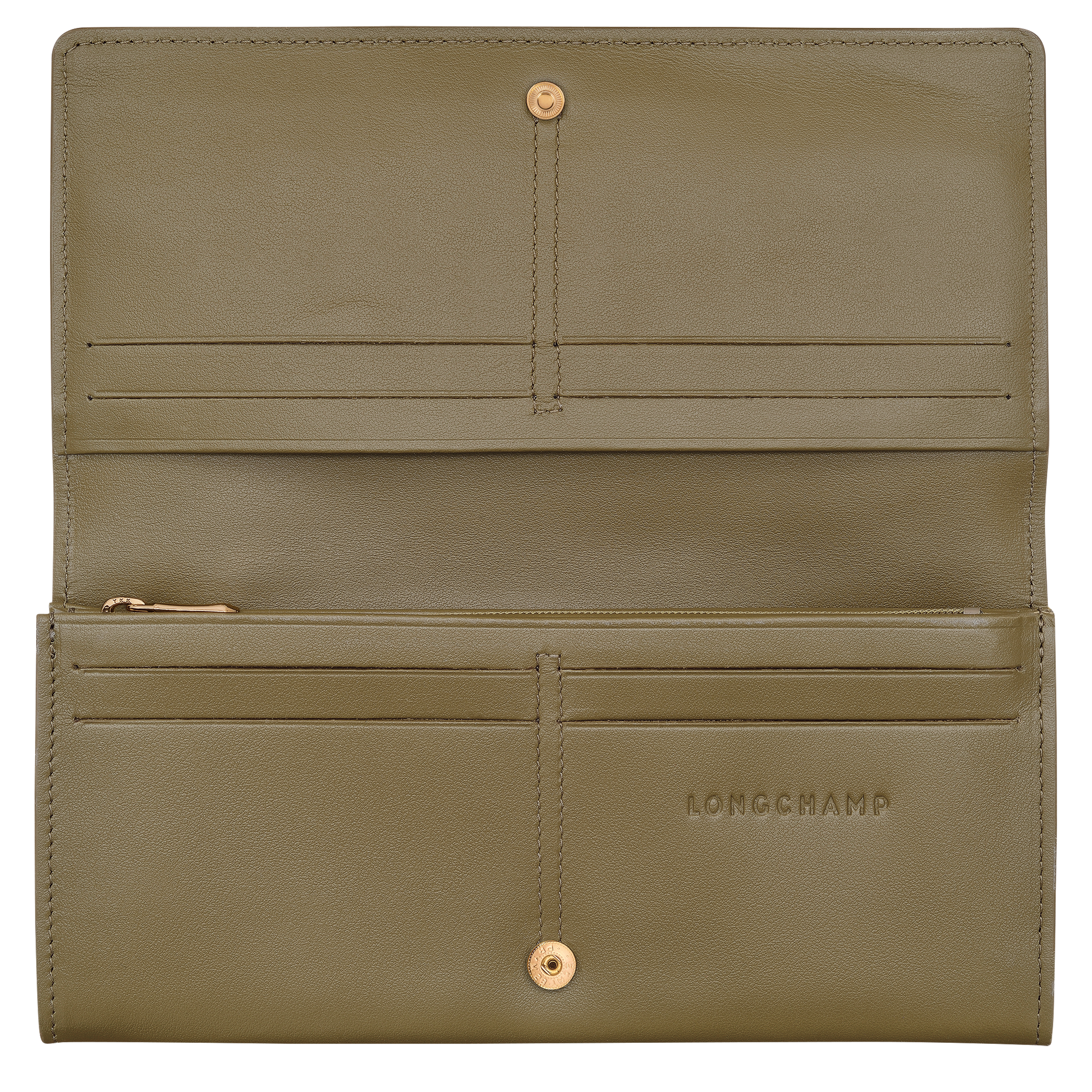 Longchamp Le Roseau Long continental wallet Olive