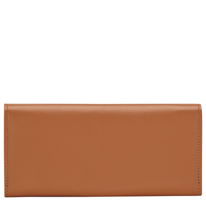 Longchamp Le Roseau Long continental wallet Cashew