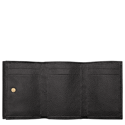 Longchamp Le Foulonné Compact wallet Black