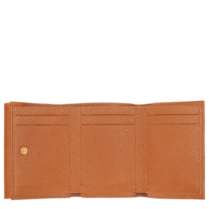 Longchamp Le Foulonné Compact wallet Amber