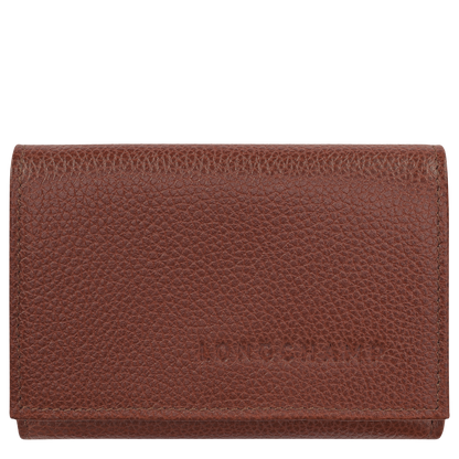 Longchamp Le Foulonné Compact wallet Coffee