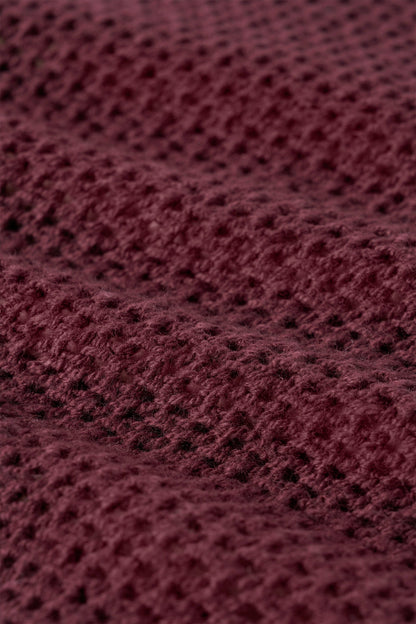 YoungLA 3012 - Drop Shoulder Knit Cut-Off Burgundy