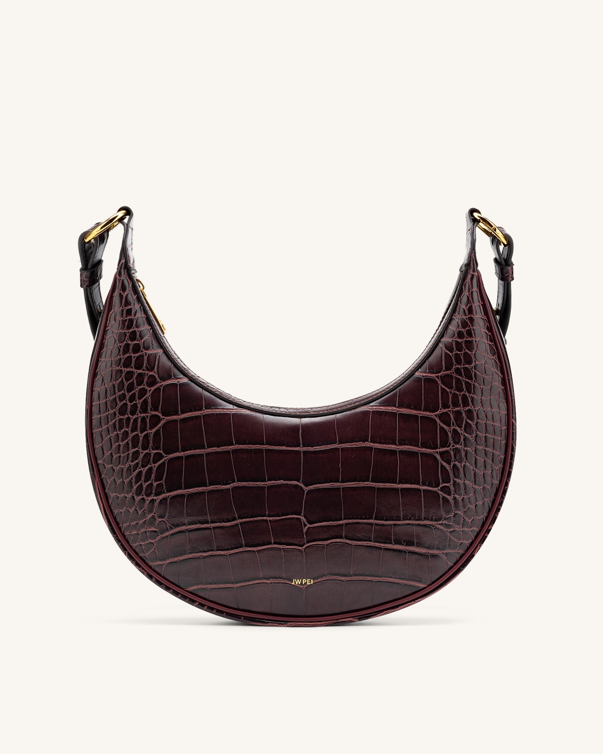 Jw Pei Carly Saddle Bag Brown Croc