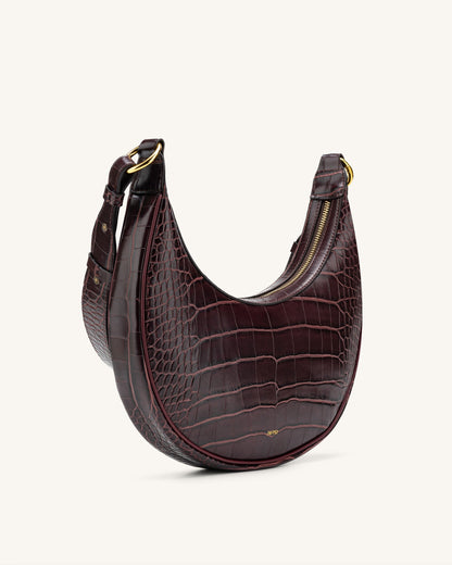 Jw Pei Carly Saddle Bag Brown Croc
