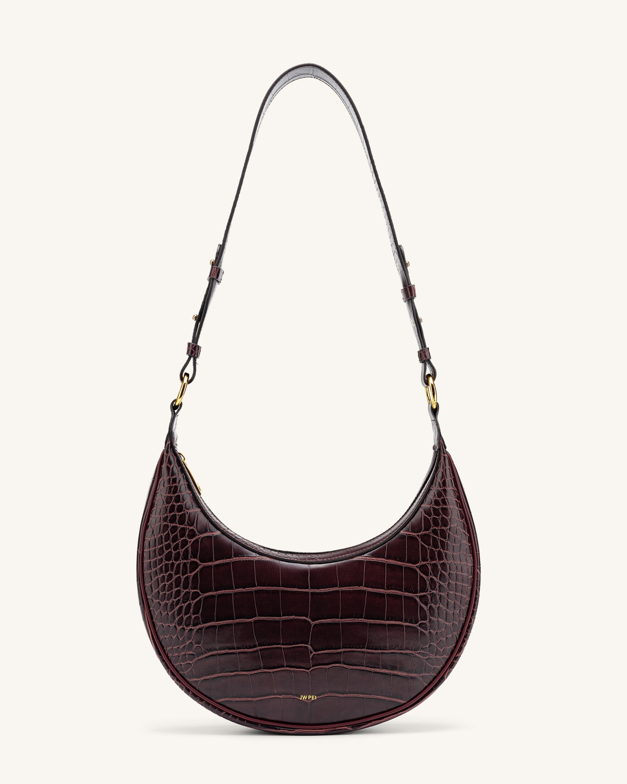 Jw Pei Carly Saddle Bag Brown Croc