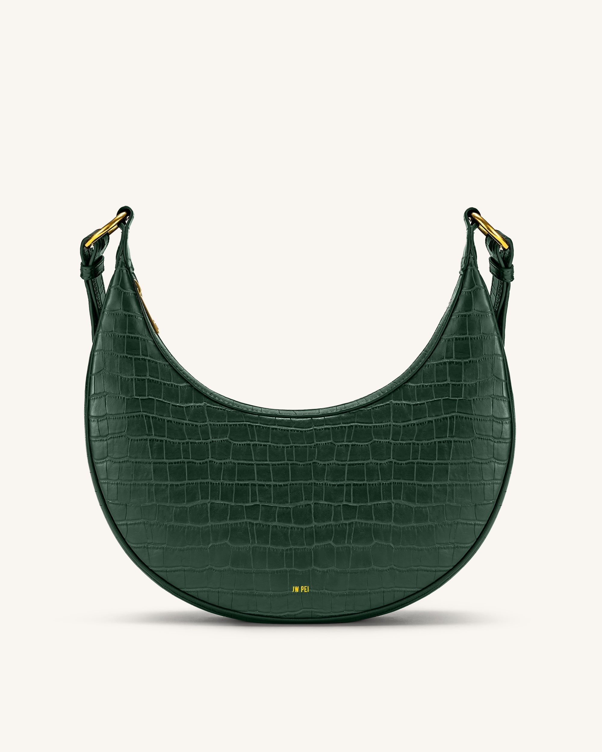 Jw Pei Carly Saddle Bag Dark Green Croc