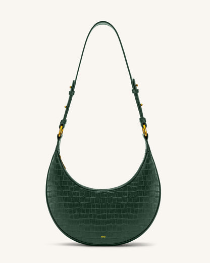 Jw Pei Carly Saddle Bag Dark Green Croc