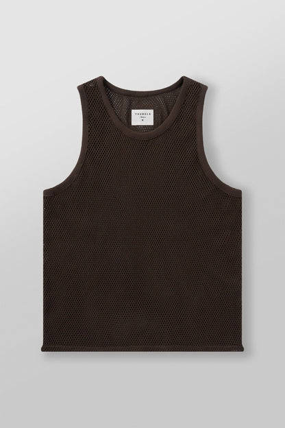 YoungLA 3024 - Cotton Mesh Tanks Brown
