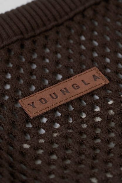 YoungLA 3024 - Cotton Mesh Tanks Brown
