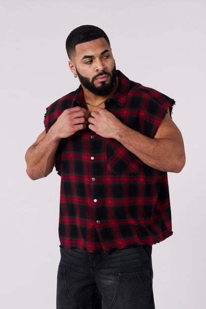 YoungLA 3025 - Cut-Off Flannels Red