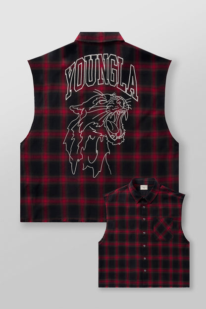 YoungLA 3025 - Cut-Off Flannels Red