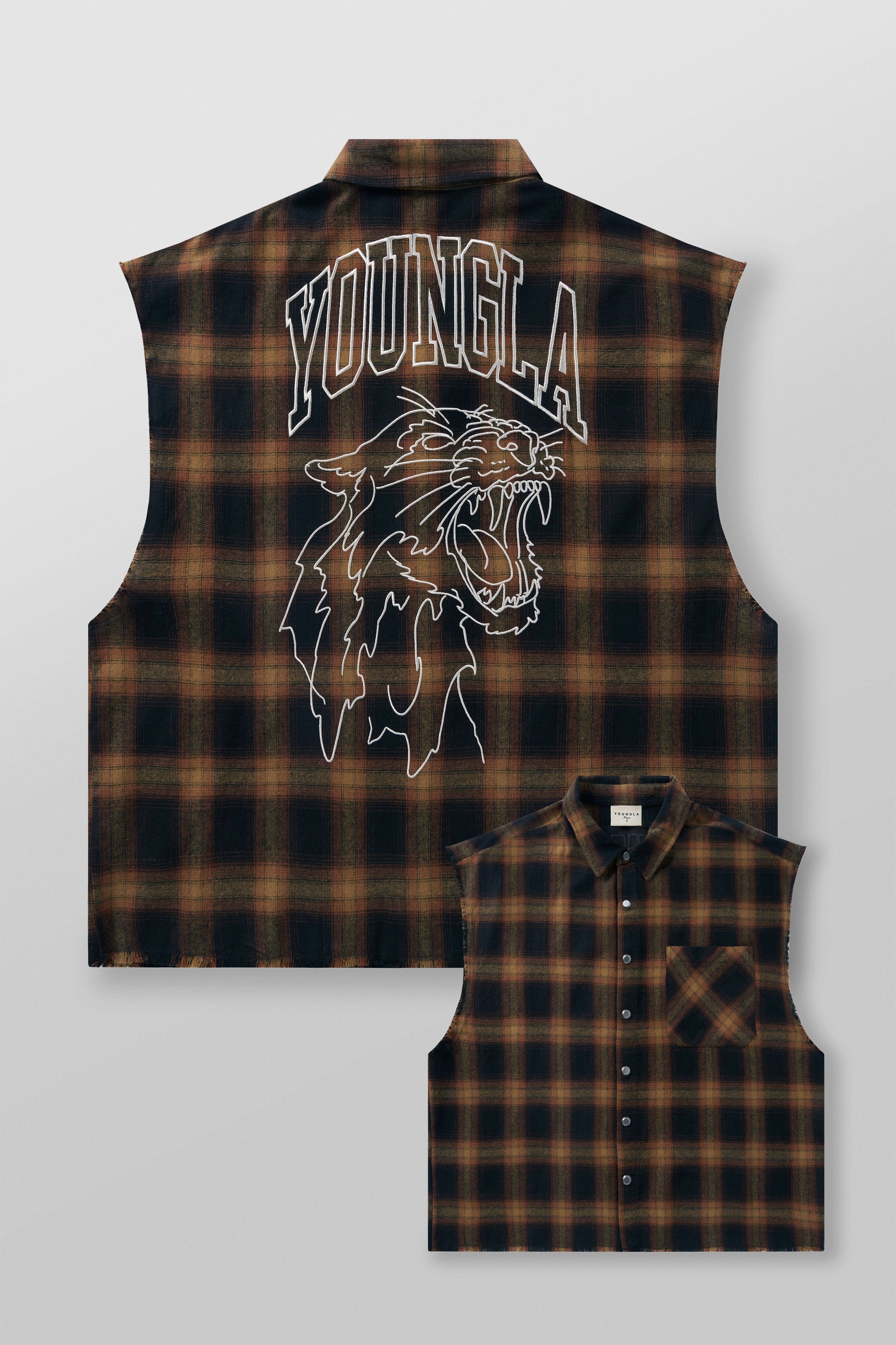 YoungLA 3025 - Cut-Off Flannels Rust Orange