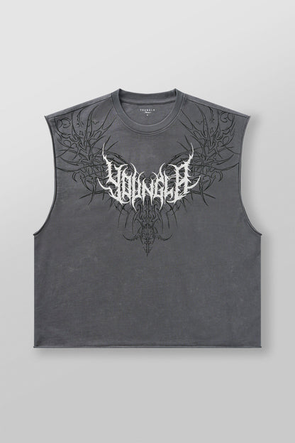 YoungLA 3027 - Dark Wave Cut-Offs Grey Wash