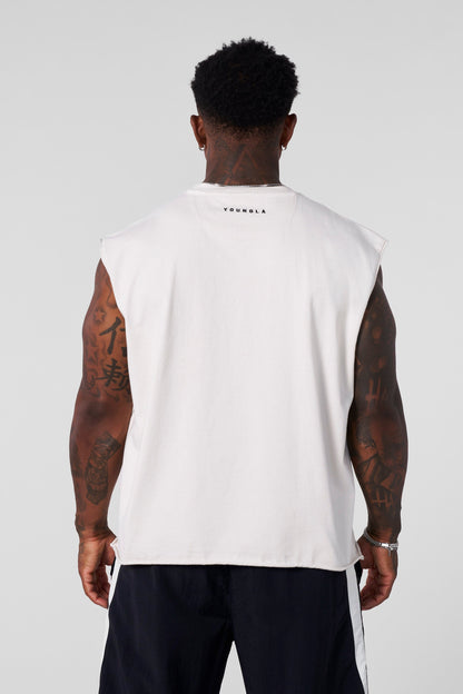 YoungLA 3027 - Dark Wave Cut-Offs Off-White
