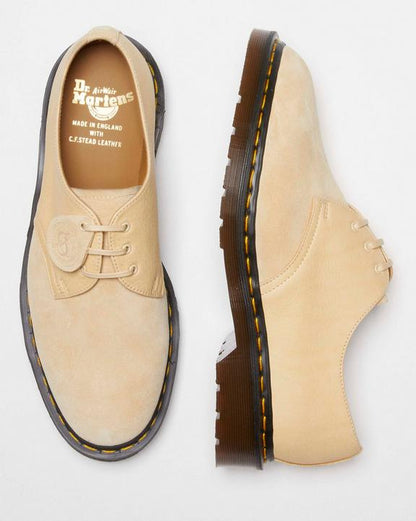 Dr Martens Made In England Suede Oxford Shoes - Mustard