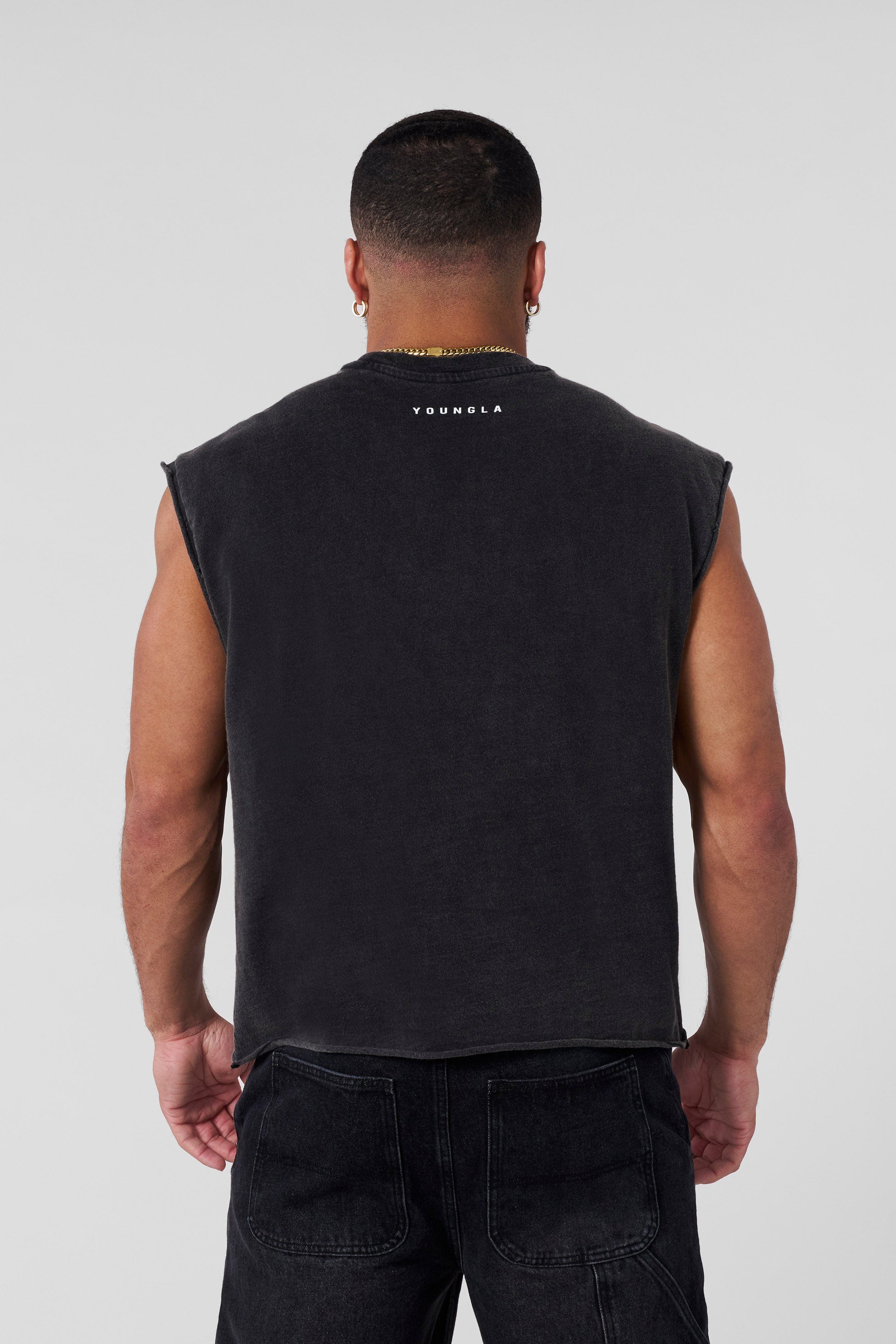 YoungLA 3058 - Slayer Slub Cut-Off Black Wash