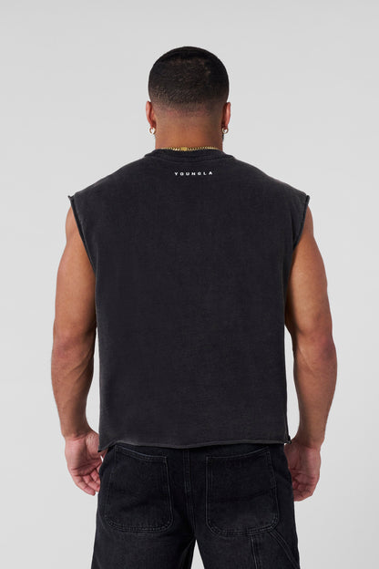 YoungLA 3058 - Slayer Slub Cut-Off Black Wash