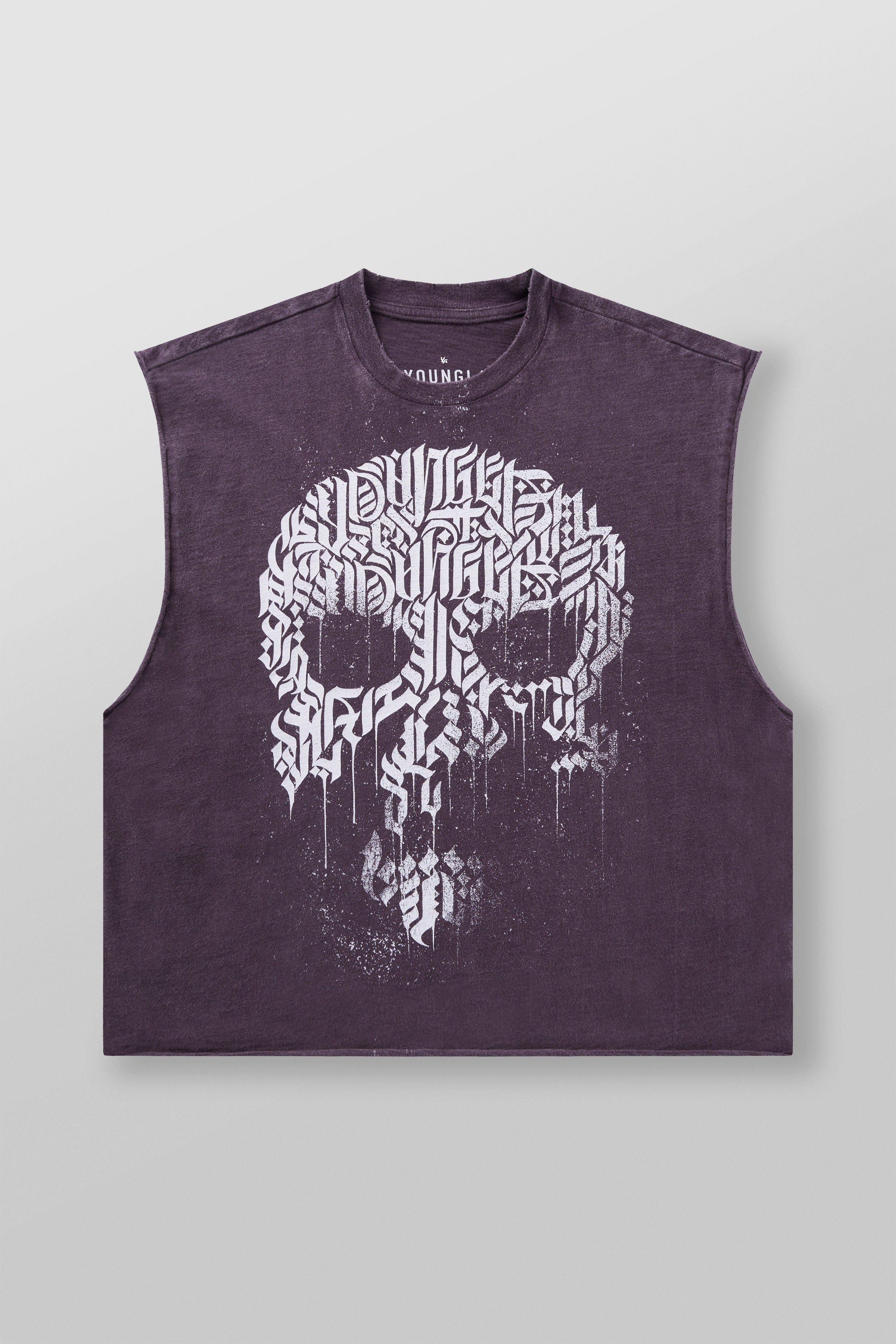 YoungLA 3058 - Slayer Slub Cut-Off Purple Wash