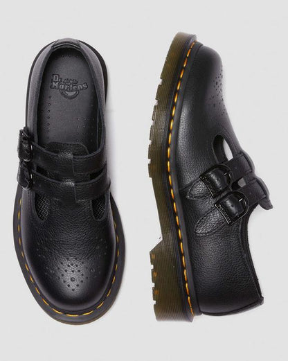 Dr Martens Virginia Leather Mary Jane Shoes - Black