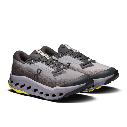 on running cloudsurfer trail 2 waterproof black lilac (women's)