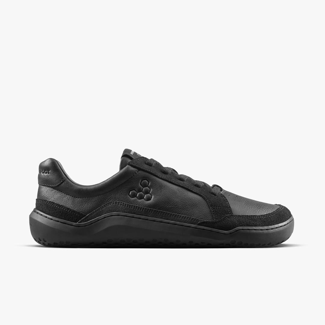 Vivobarefoot Gobi Iii Sneaker Leather Mens Triple Obsidian