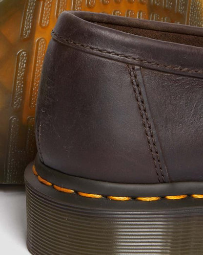 Dr. Martens Adrian Crazy Horse Leather Tassel Loafers Dark Brown - Mens