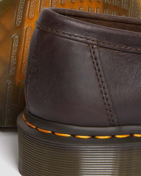 Dr. Martens Adrian Crazy Horse Leather Tassel Loafers Dark Brown - Mens