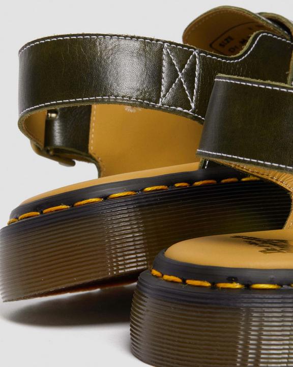 Dr. Martens Jorge Made In England Classic Leather Slingback Mules Dark Green - Mens