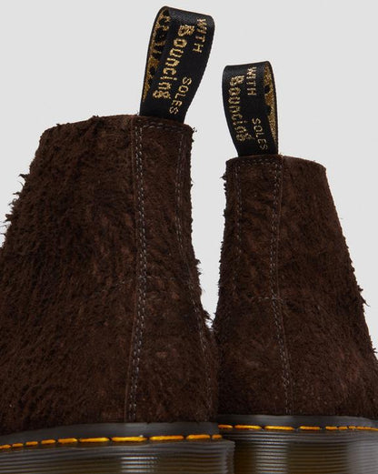 Dr. Martens 101 Made In England Hardware Suede Ankle Boots Dark Brown - Womens
