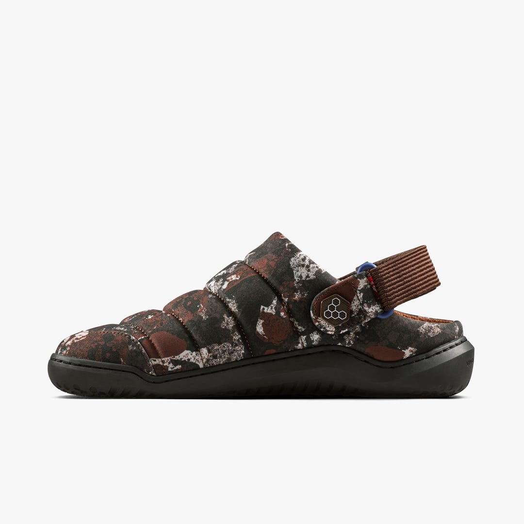 Vivobarefoot Gobi Wavey Mule Textile Mens Mole Print