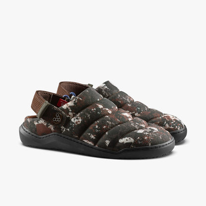 Vivobarefoot Gobi Wavey Mule Textile Mens Mole Print