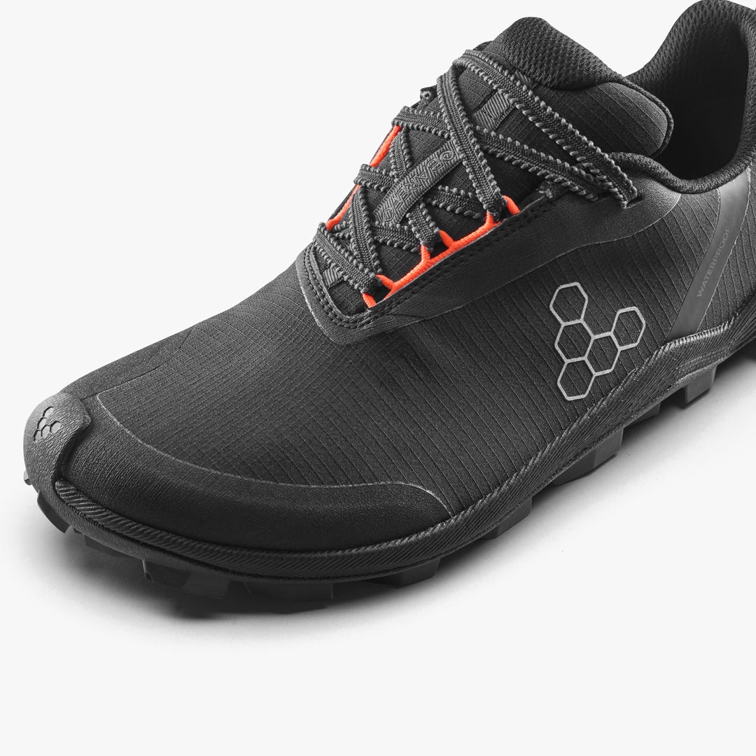 Vivobarefoot Primus Trail Flow Waterproof Mens Eclipse/ Molten Lava