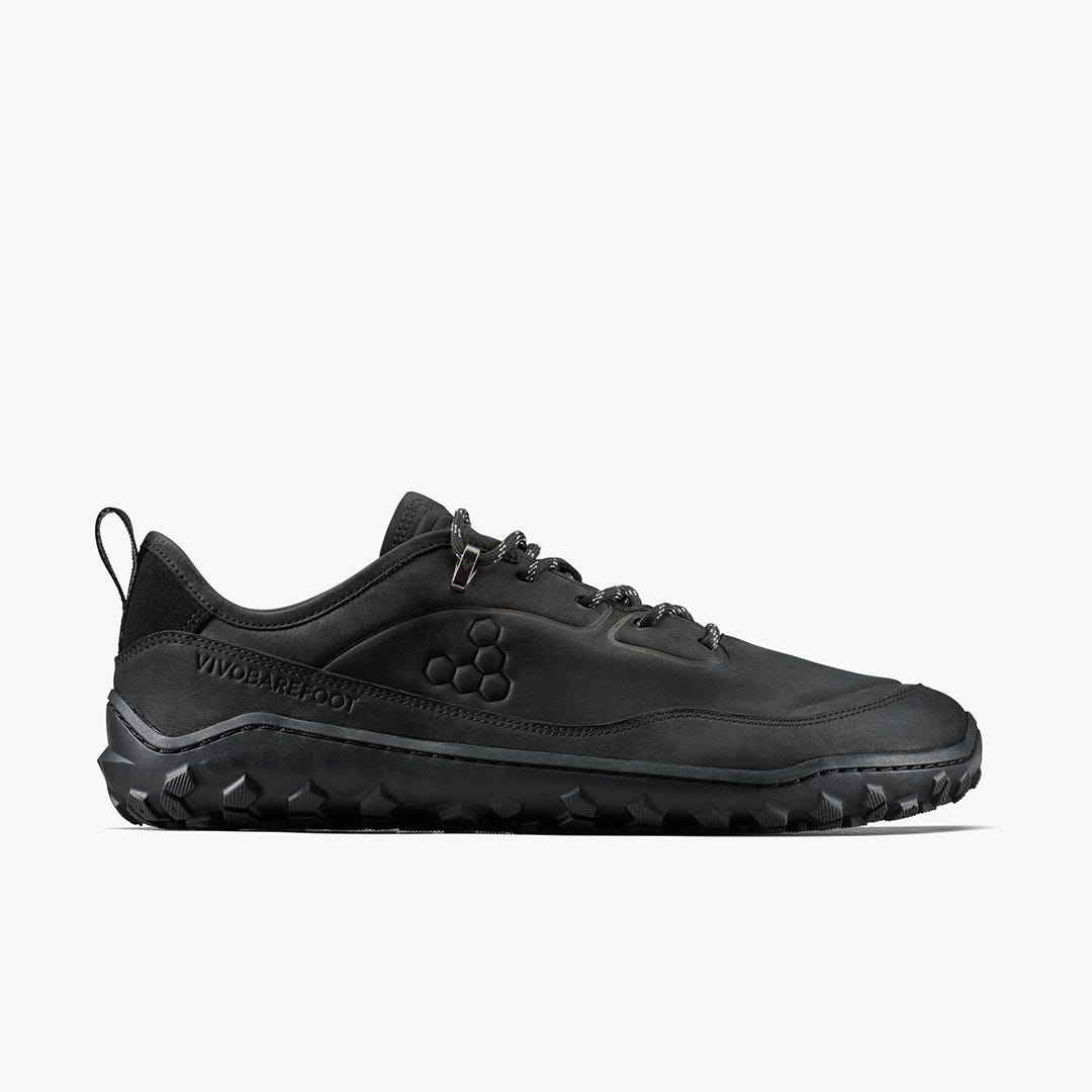 Vivobarefoot Tracker Leather At Low Ii Mens Obsidian