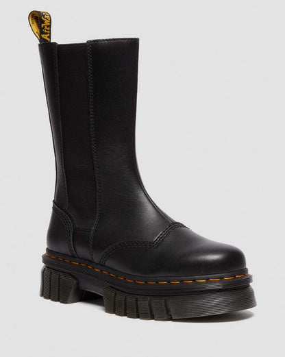 Dr. Martens Audrick Tall Nappa Leather Platform Chelsea Boots Black - Mens