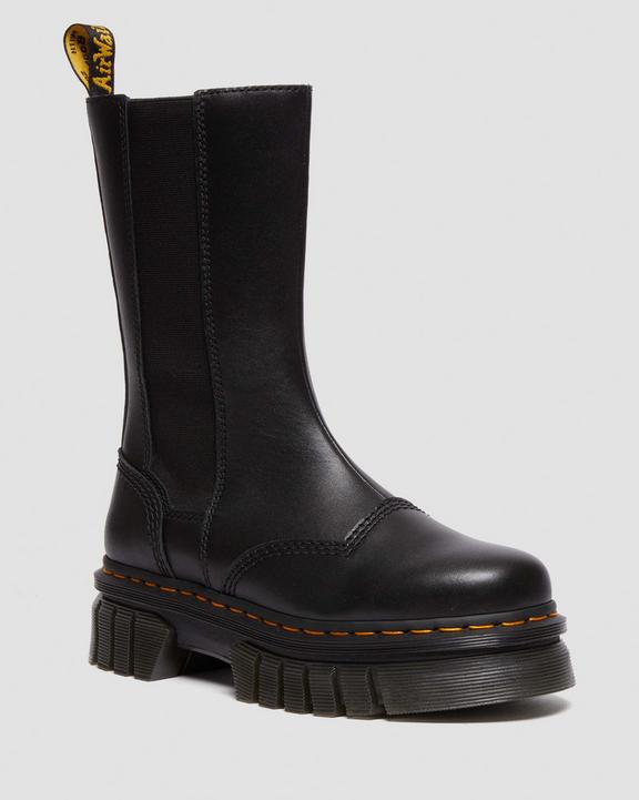 Dr. Martens Audrick Tall Nappa Leather Platform Chelsea Boots Black - Mens