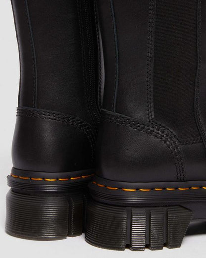 Dr. Martens Audrick Tall Nappa Leather Platform Chelsea Boots Black - Womens