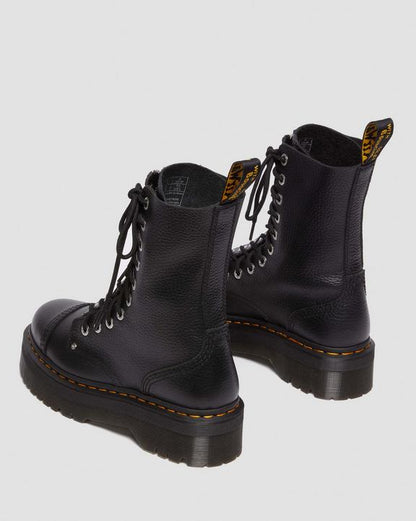 Dr. Martens Sinclair Hi Milled Nappa Leather Platform Boots Black Milled Nappa - Womens
