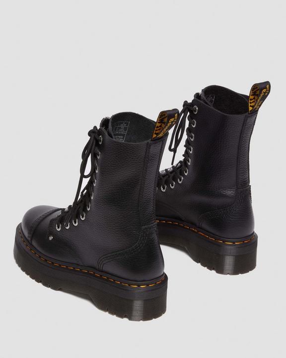 Dr. Martens Sinclair Hi Milled Nappa Leather Platform Boots Black Milled Nappa - Womens