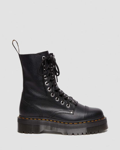 Dr. Martens Sinclair Hi Milled Nappa Leather Platform Boots Black Milled Nappa - Mens