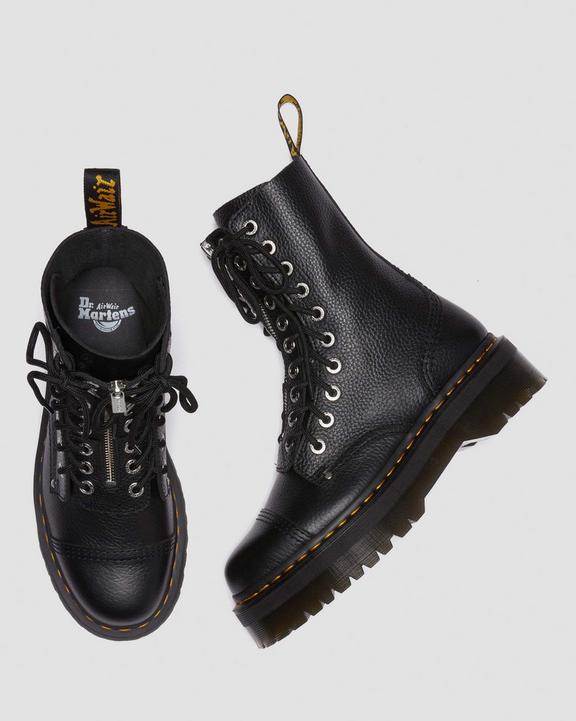 Dr. Martens Sinclair Hi Milled Nappa Leather Platform Boots Black Milled Nappa - Mens